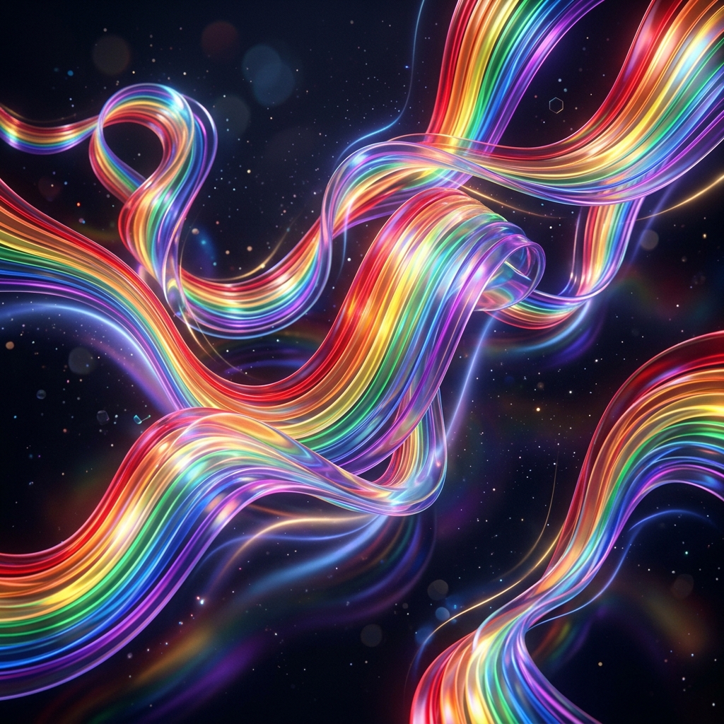 A vibrant sanctuary of rainbow light